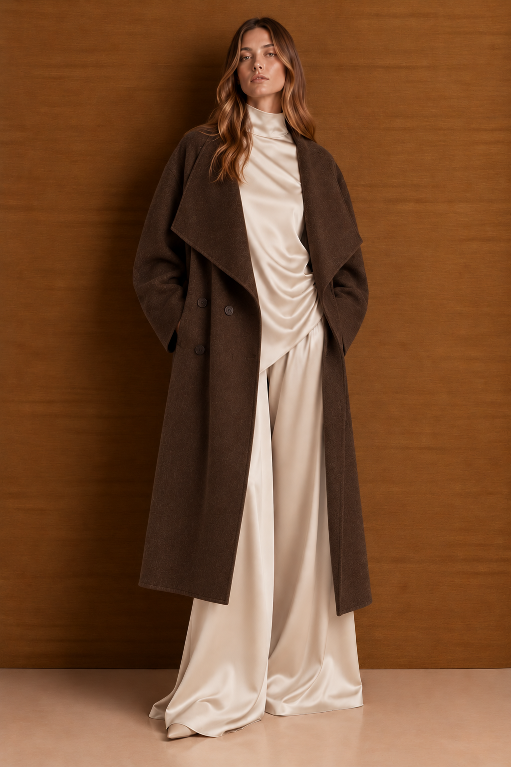SANSIE Wool Coat Brown