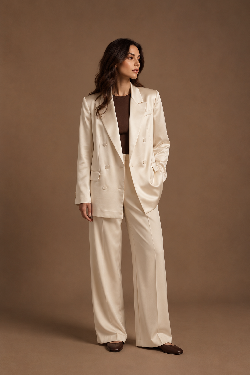 Sansie Suit with Satin Blazer