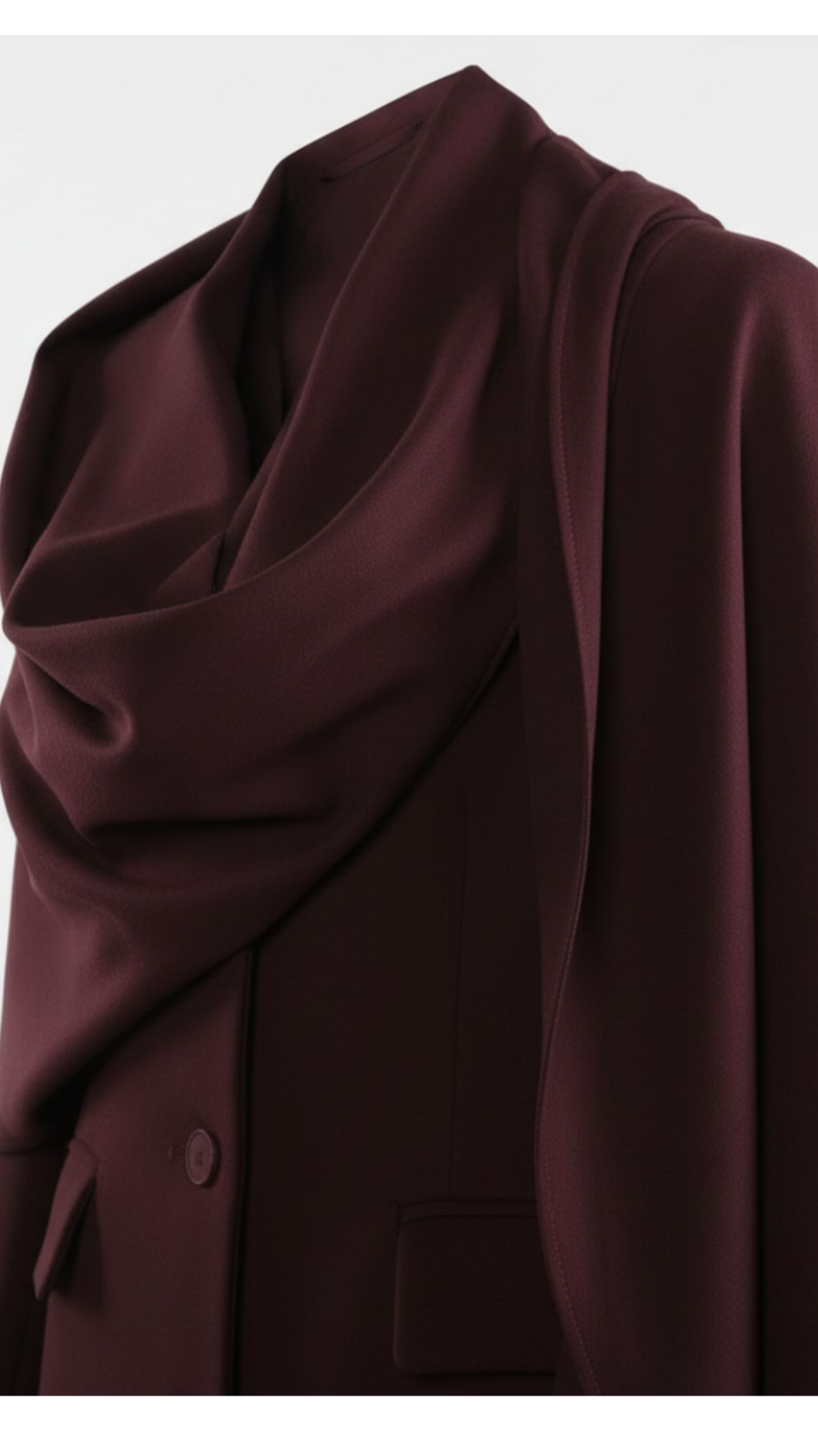 Burgundy Blazer with Scarf