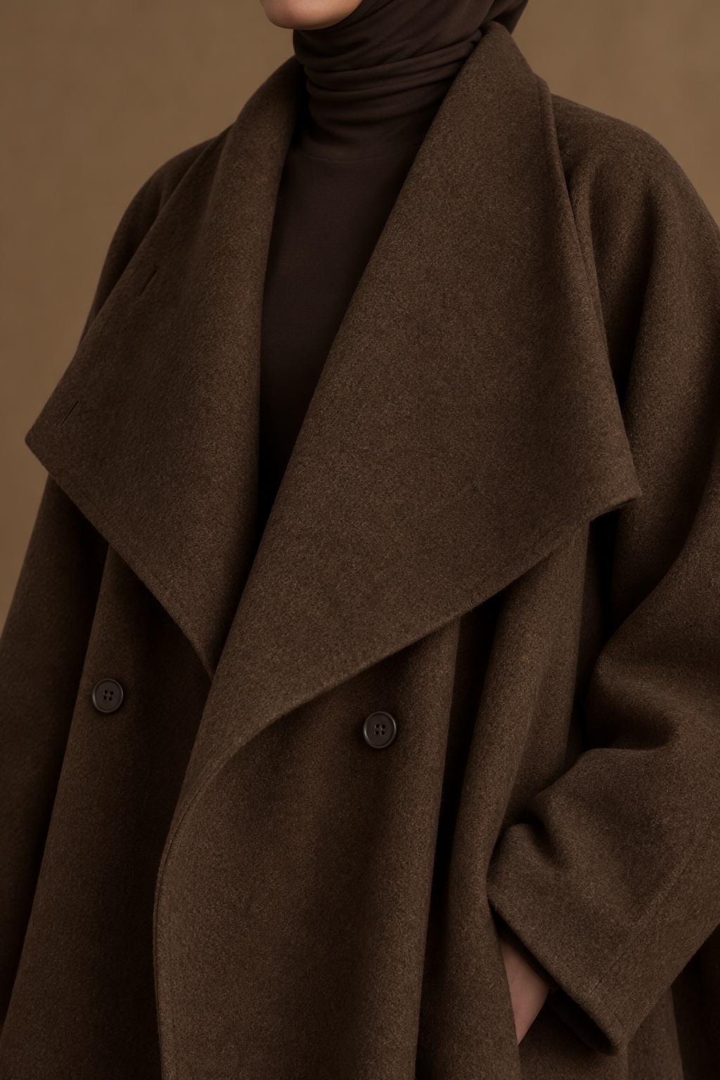 SANSIE Wool Coat Brown