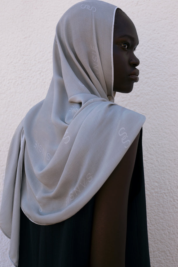 Monogram Silver Scarf