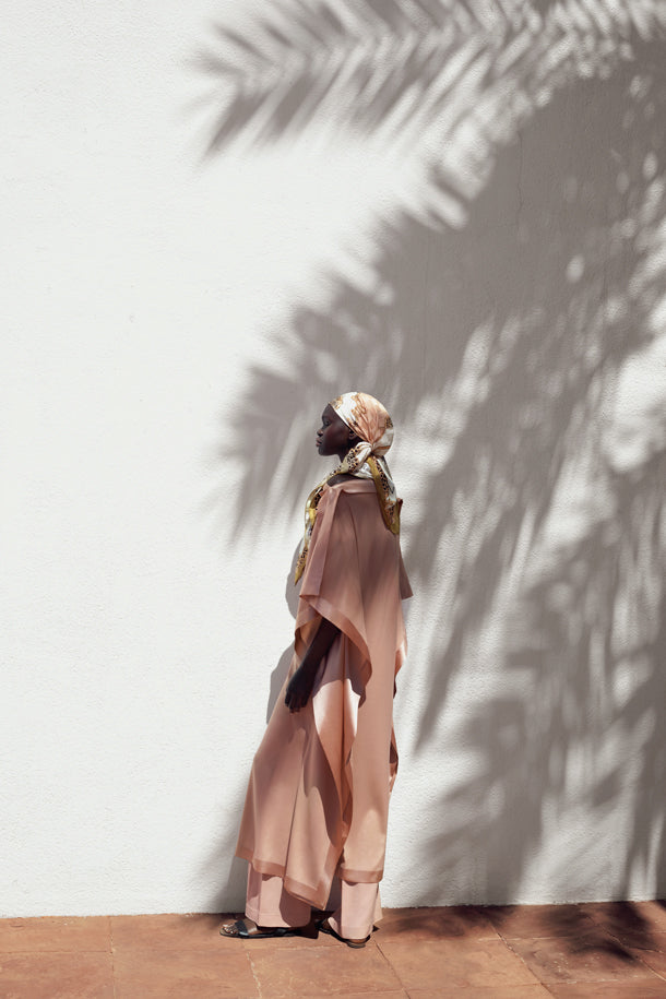 Jacquard Silk Leopard Scarf