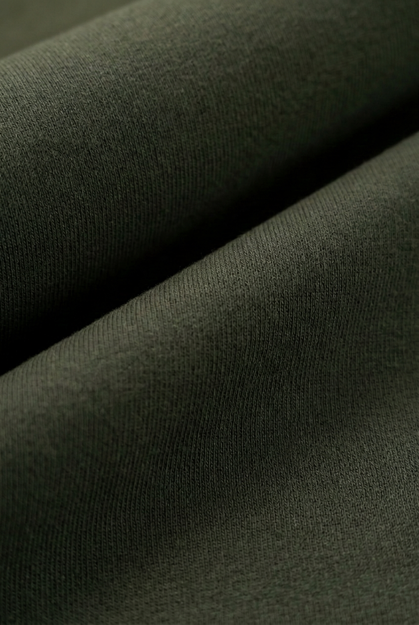 Close-up legergroene jersey, iets donkerder