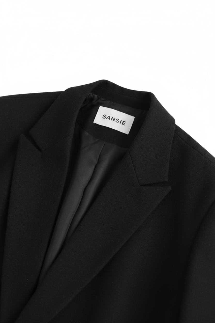 Detail shot - SANSIE label and craftsmanship