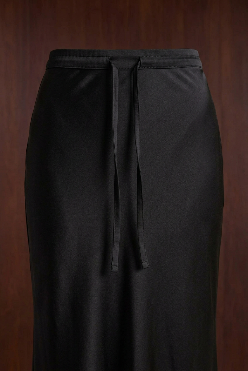 Detail tailleband met trekkoord