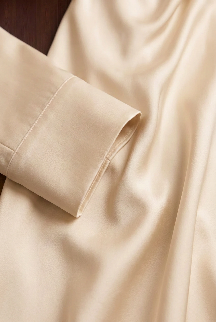 Satin Skirt Suit Ivory