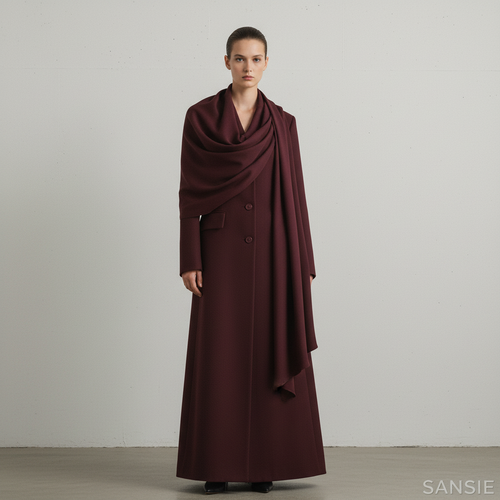 SANSIE Full Length Burgundy