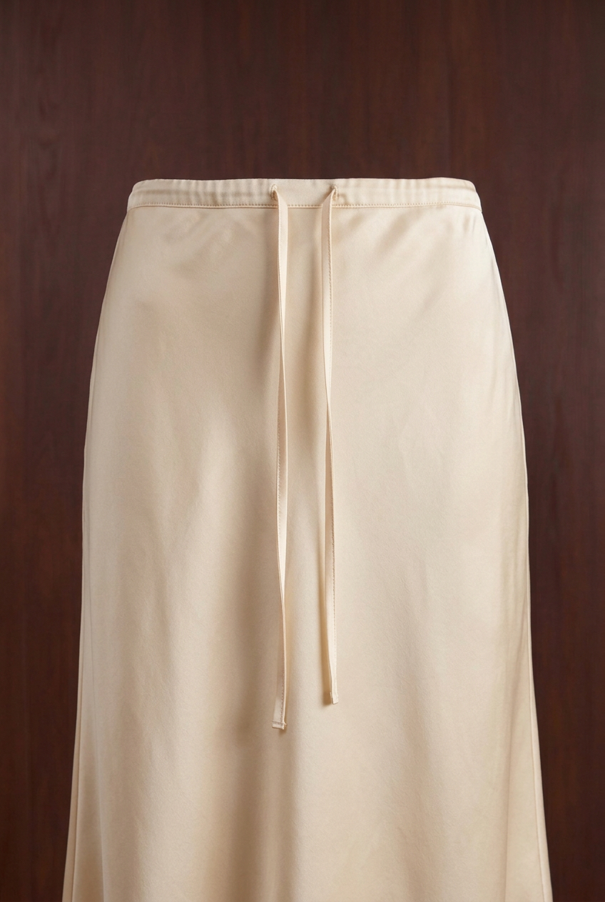 Satin Skirt Suit Ivory