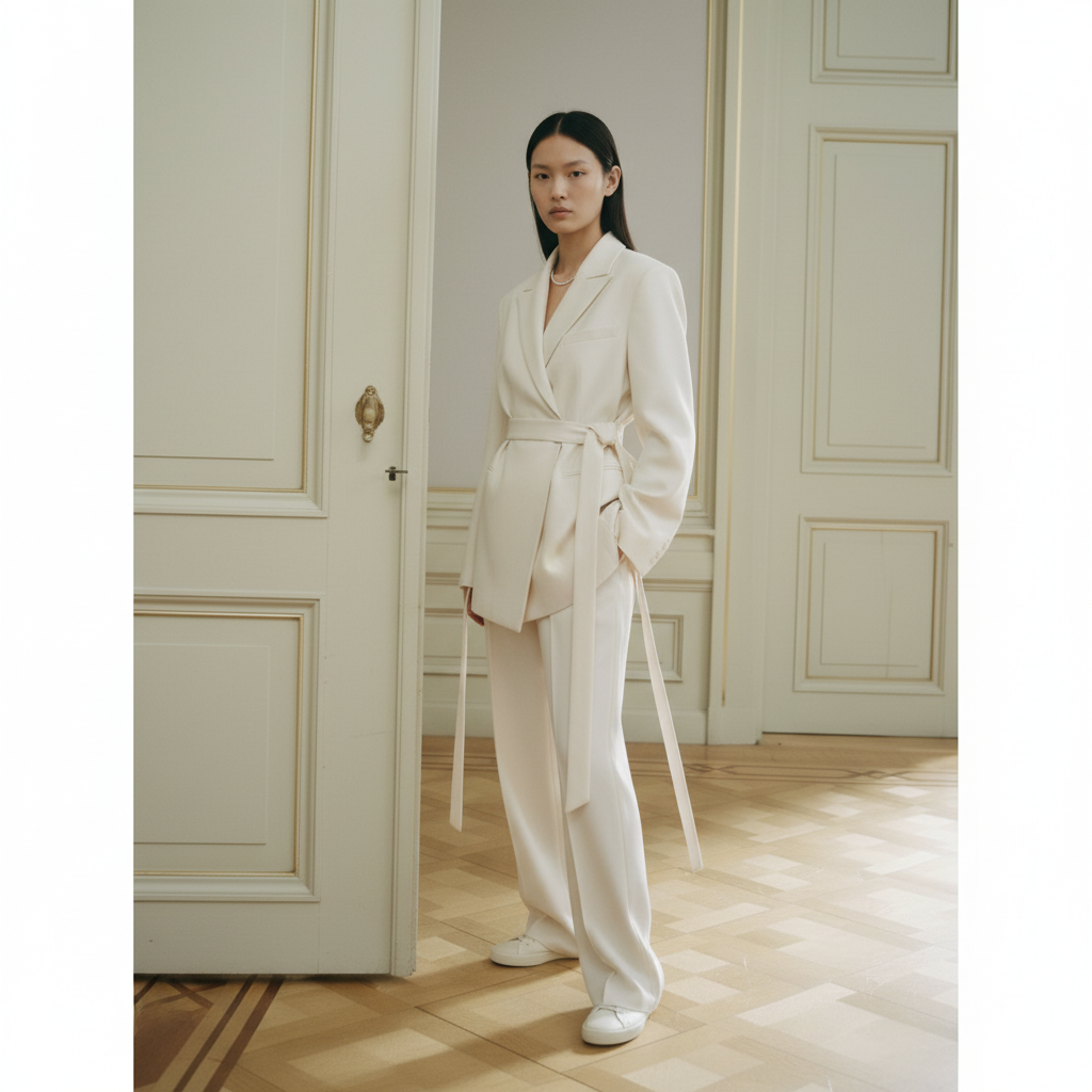 Witte Blazer - Driekwart hoek