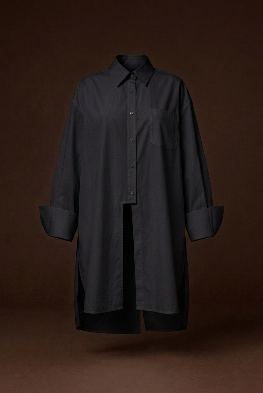 Zwarte blouse vooraanzicht